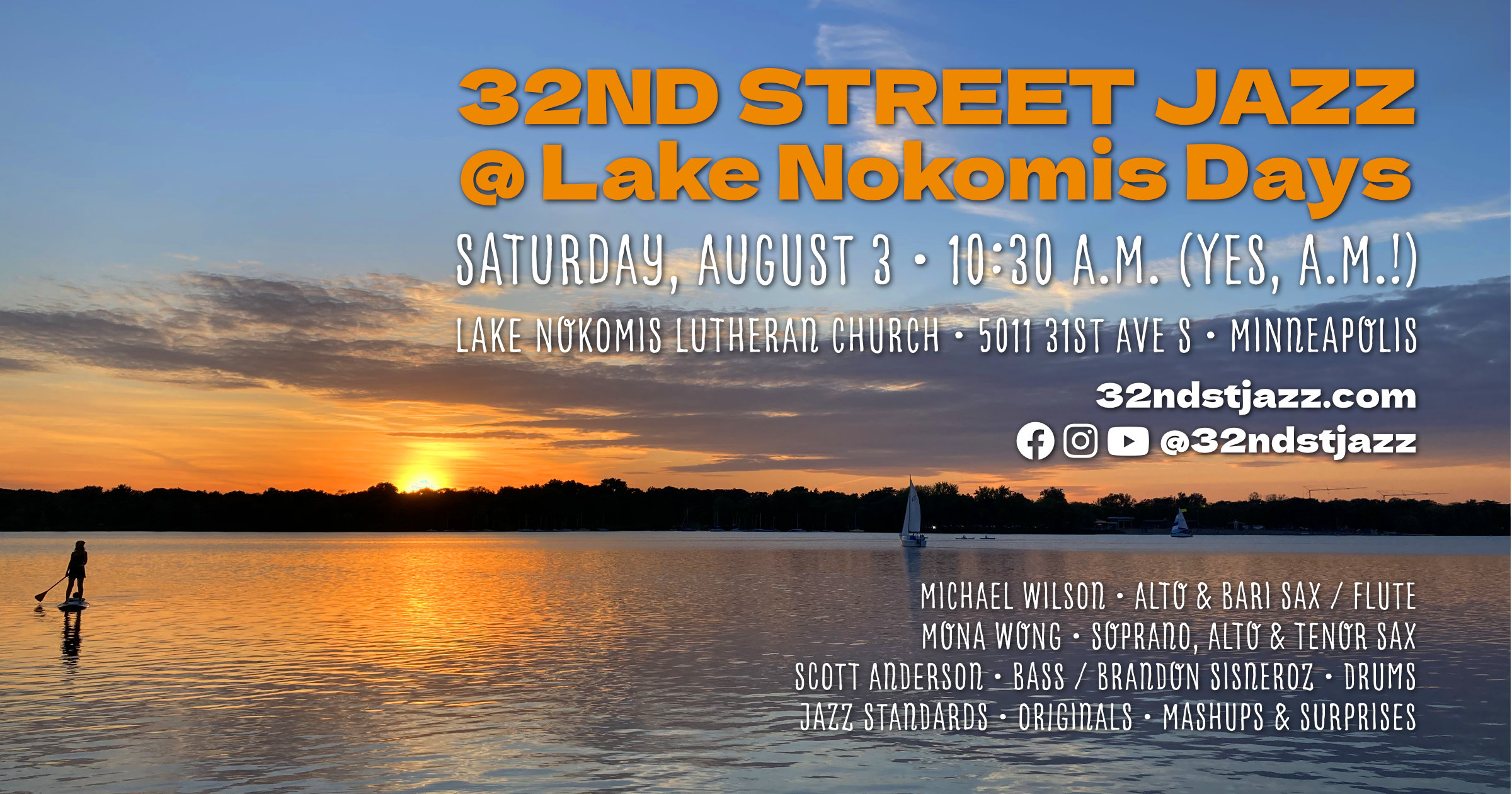 Lake Nokomis Days - Saturday, August 3 - 10:30 AM - Lake Nokomis Lutheran Church