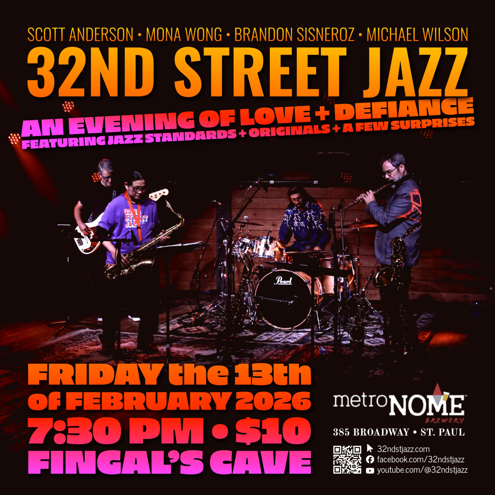 32nd Street Jazz live at MetroNOME Friday, February 13